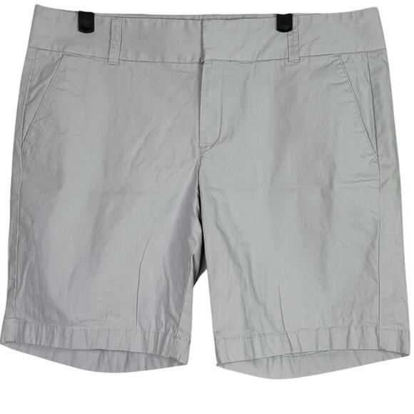 J. Crew 9" Frankie Stretch Chino Casual Mid Rise Shorts Pockets 12 Light Grey - Picture 14 of 15